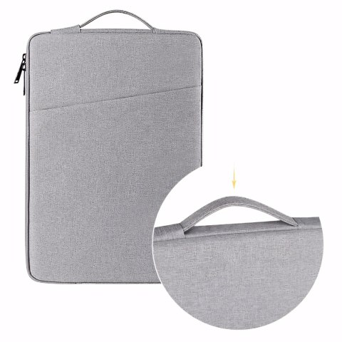 Etui na laptopa torba pokrowiec na laptop dokumenty do pracy szary 14-15,6" RTO