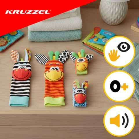 Grzechotki dla dzieci - zestaw 4szt. Kruzzel 25068 KRUZZEL