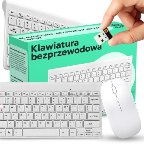 Klawiatura bezprzewodowa mysz zestaw usb mini slim e799 RTO