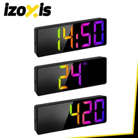 Budzik - zegar LED kolorowy Izoxis IZOXIS