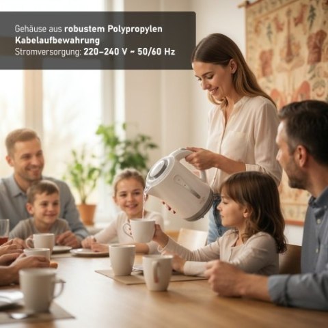 AD 1244 Czajnik plastikowy 2,5 l ADLER