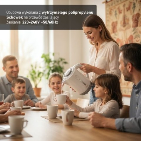 AD 1244 Czajnik plastikowy 2,5 l ADLER