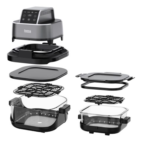 Frytkownica beztłuszczowa TEESA GLASS AIR FRYER 4L, 1,5 L, 1500W Teesa