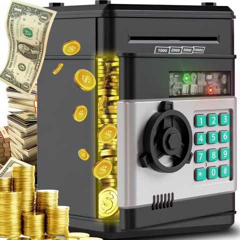 Sejf skarbonka na monety bankomat banknoty +pin -o623 RTO