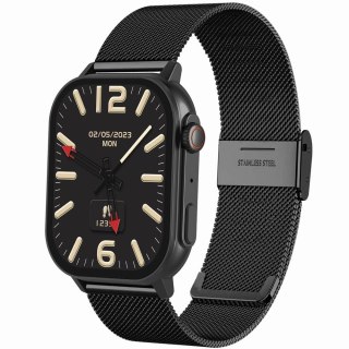 Gravity Smartwatch Gravity GT15-3 Czerwony Pasek Silikonowy + Czarna Bransoleta