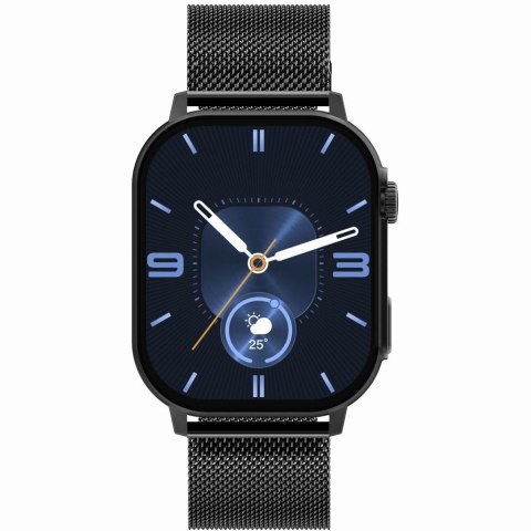 Gravity Smartwatch Gravity GT15-3 Czerwony Pasek Silikonowy + Czarna Bransoleta