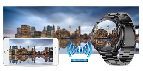 Gravity Smartwatch Gravity GT21-1+ Czarny Pasek Silikonowy