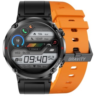 Gravity Smartwatch Gravity GT21-2 + Pomarańczowy Pasek Silikonowy