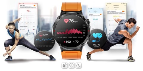 Gravity Smartwatch Gravity GT21-2 + Pomarańczowy Pasek Silikonowy