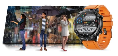 Gravity Smartwatch Gravity GT21-2 + Pomarańczowy Pasek Silikonowy