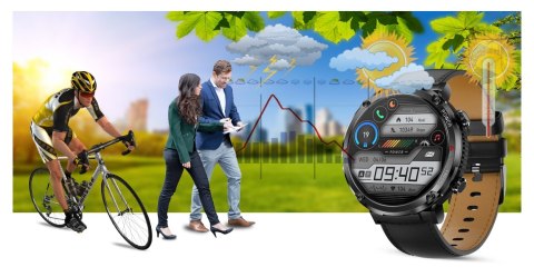 Gravity Smartwatch Gravity GT21-3 + Czarny Pasek Silikonowy