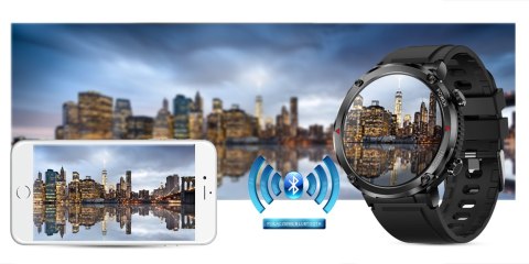 Gravity Smartwatch Gravity GT21-3 + Czarny Pasek Silikonowy