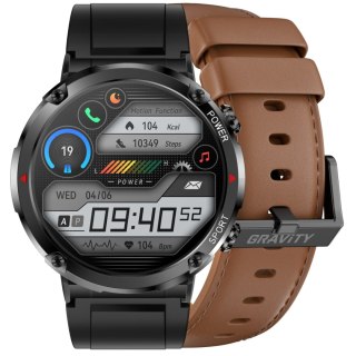 Gravity Smartwatch Gravity GT21-4 + Czarny Pasek Silikonowy