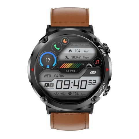 Gravity Smartwatch Gravity GT21-4 + Czarny Pasek Silikonowy