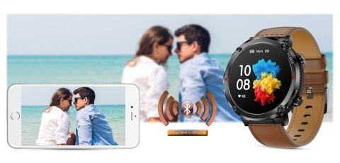 Gravity Smartwatch Gravity GT21-4 + Czarny Pasek Silikonowy