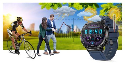 Gravity Smartwatch Gravity GT21-5 + Granatowy Pasek Silikonowy