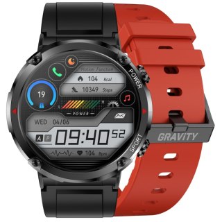 Gravity Smartwatch Gravity GT21-6 + Czerwony Pasek Silikonowy