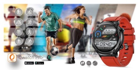 Gravity Smartwatch Gravity GT21-6 + Czerwony Pasek Silikonowy