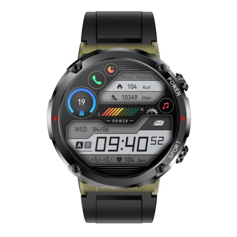 Gravity Smartwatch Gravity GT21-7 + Czarny Pasek Silikonowy