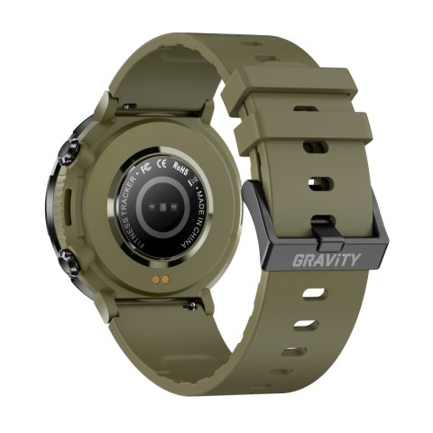 Gravity Smartwatch Gravity GT21-7 + Czarny Pasek Silikonowy