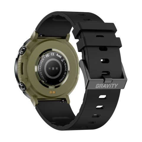 Gravity Smartwatch Gravity GT21-7 + Czarny Pasek Silikonowy