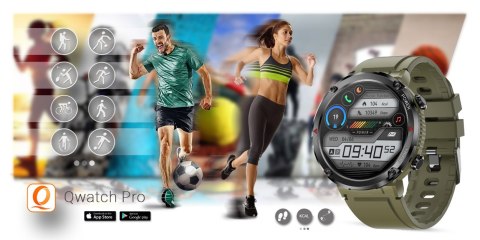 Gravity Smartwatch Gravity GT21-7 + Czarny Pasek Silikonowy