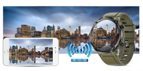 Gravity Smartwatch Gravity GT21-7 + Czarny Pasek Silikonowy