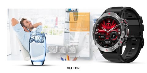VELTORI Smartwatch VELTORI VT110-1 Czarny Pasek Silikonowy