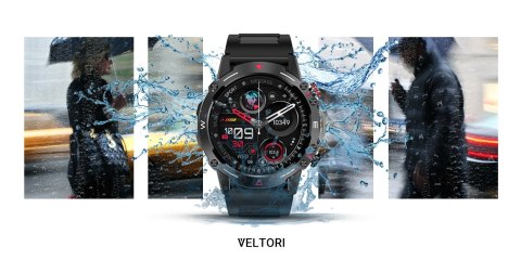 VELTORI Smartwatch VELTORI VT110-1 Czarny Pasek Silikonowy