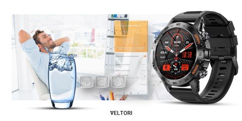 VELTORI Smartwatch VELTORI VT120-1 Czarny Pasek Silikonowy