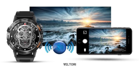 VELTORI Smartwatch VELTORI VT120-1 Czarny Pasek Silikonowy