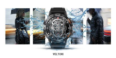 VELTORI Smartwatch VELTORI VT120-1 Czarny Pasek Silikonowy