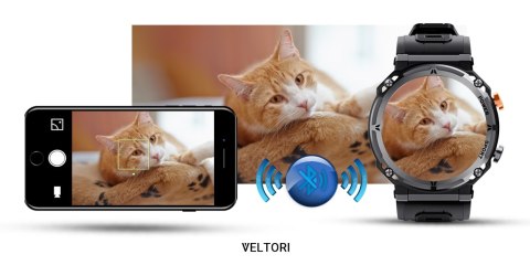 VELTORI Smartwatch VELTORI VT130-1 Czarny Pasek Silikonowy