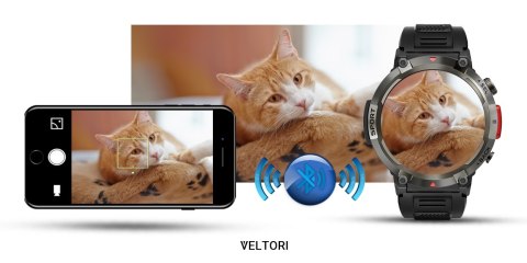 VELTORI Smartwatch VELTORI VT140-1 Czarny Pasek Silikonowy
