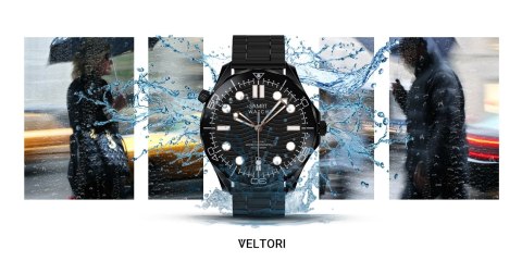 VELTORI Smartwatch VELTORI VT150-1 Czarny Pasek Silikonowy + Czarna Bransoleta