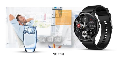 VELTORI Smartwatch VELTORI VT160-1 Czarny Pasek Silikonowy