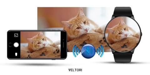VELTORI Smartwatch VELTORI VT160-1 Czarny Pasek Silikonowy