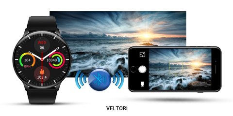 VELTORI Smartwatch VELTORI VT160-1 Czarny Pasek Silikonowy