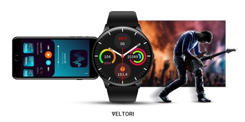 VELTORI Smartwatch VELTORI VT160-1 Czarny Pasek Silikonowy