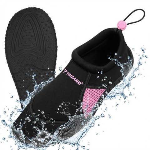 Buty do wody czarno-różowe- rozmiar 37 5mm Trizand TRIZAND