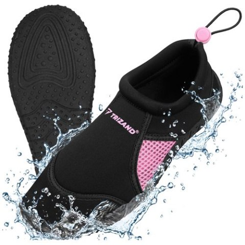 Buty do wody czarno-różowe- rozmiar 39 5mm Trizand TRIZAND