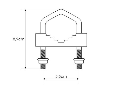 76-927# Uchwyt cybant montażowy 6x9cm/8mm Blow
