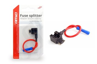 Adapter bezpiecznikowy dodatkowy bezpiecznik bajpas micro niski profil 20a amio-02332 AMiO