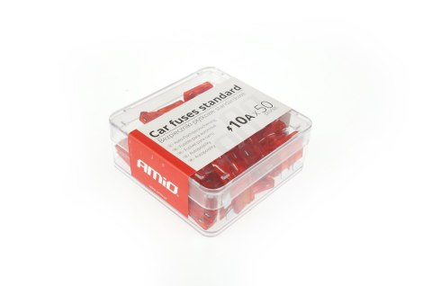 Bezpieczniki samochodowe standard pudełko 50 szt. 10a amio-01334 AMiO