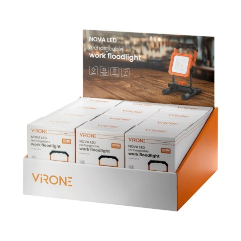 NOVA LED 9W, naświetlacz przenośny z akumulatorem, 700lm, IP54, 4000K, 1800mAh Orno