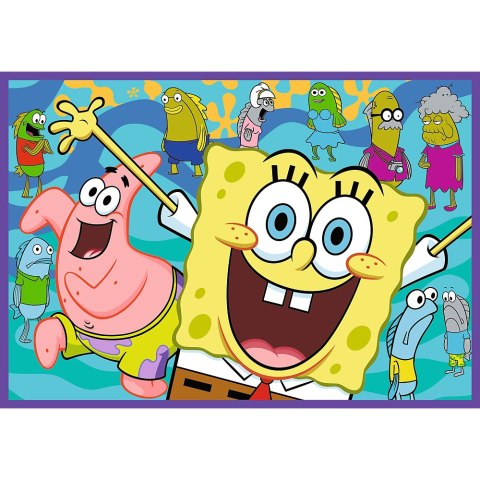 Puzzle - 4x250 - Szalony świat Sponge Boba - Trefl 13342 TREFL PUZZLE