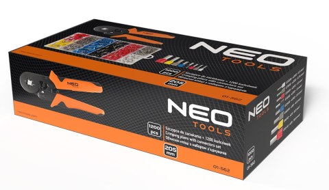 Szczypce do zaciskania końcówek 205 mm + 1200 tulejek NEO TOOLS