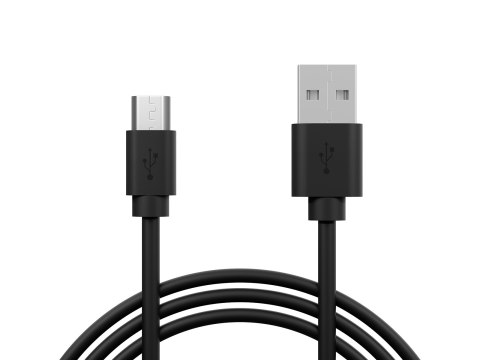 66-046# Przyłącze usb a - micro b 0,8m czarne Blow