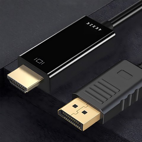 Kabel przejściówka hdmi displayport adapter 2.0 pozłacany 1,8 m 4k/60hz RTO