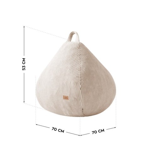Sztruksowa pufa worek beżowa Comfy 1.0 Beige